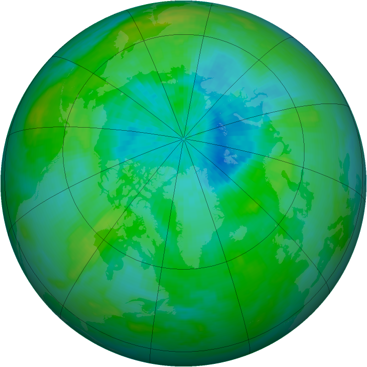 Arctic ozone map for 07 September 1981
